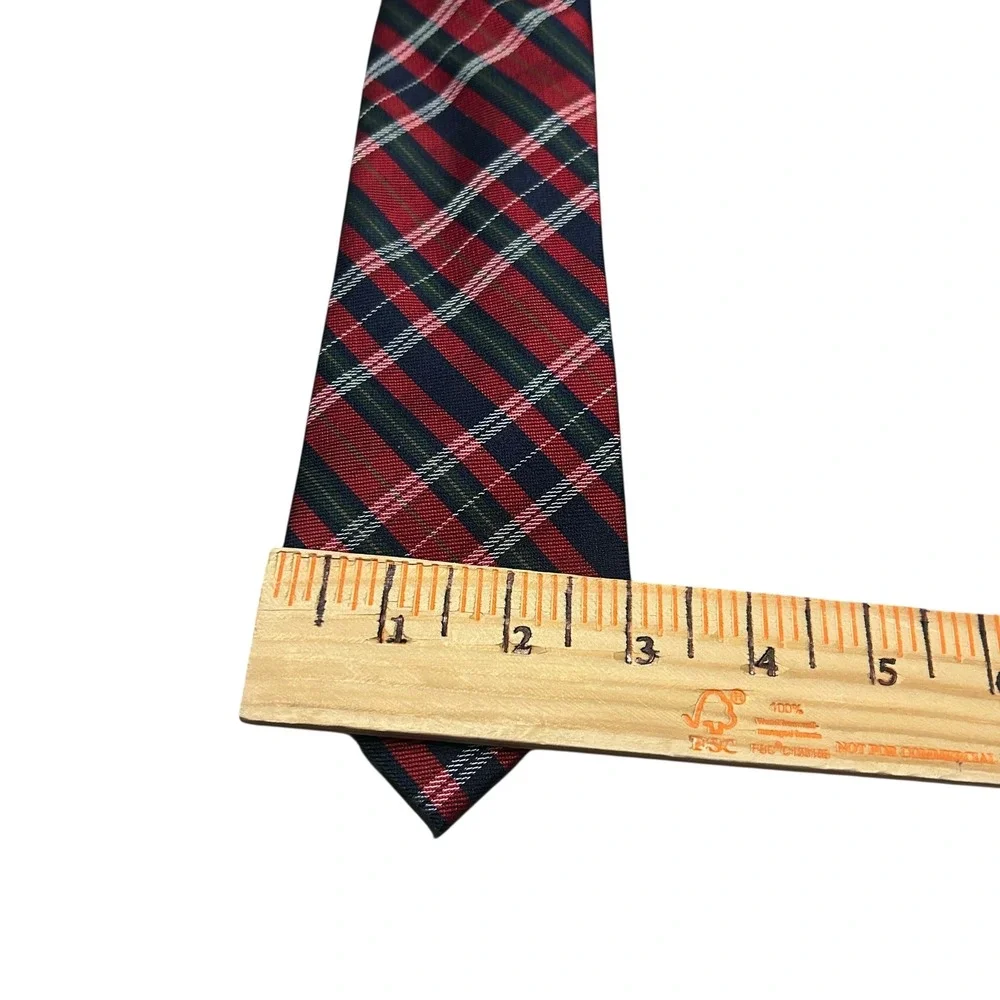 Lauren Ralph Lauren Mens Necktie Red Plaid Classic Business Career‎